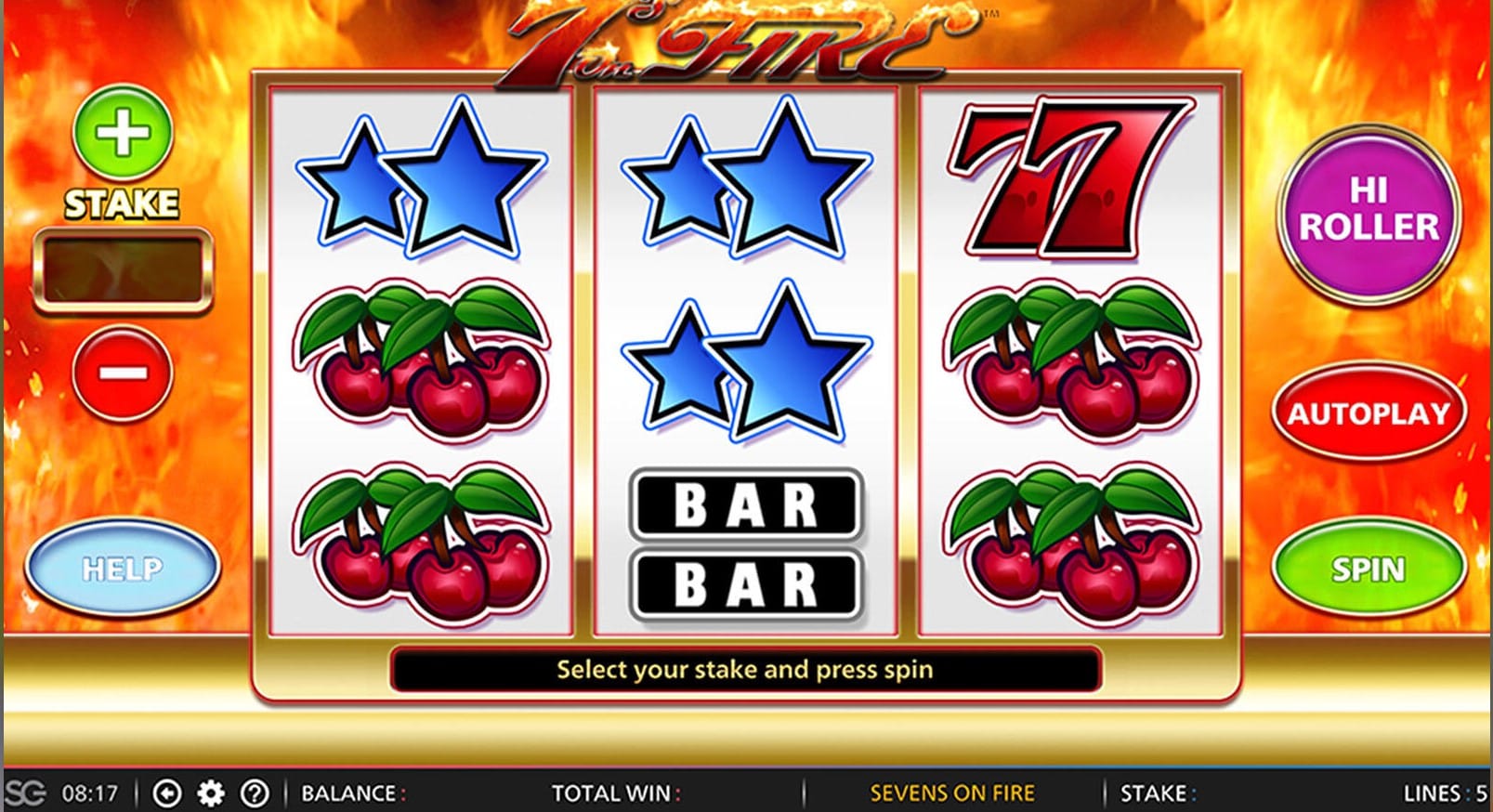 Play 7s on Fire Slots Online