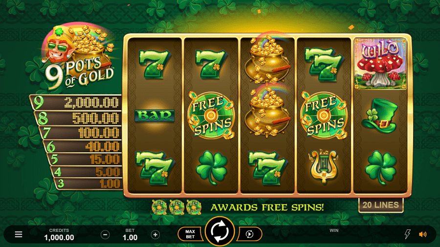 9 Pots of Gold Slots Online