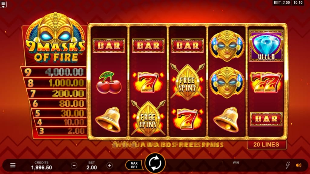 9 masks of fire slot gameplay