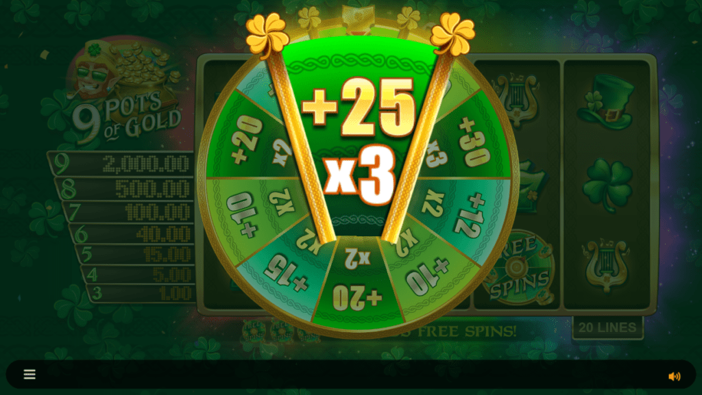 9 Pots of Gold Slots Bonus