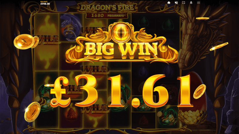 Dragons Fire Megaways Slot Big Win