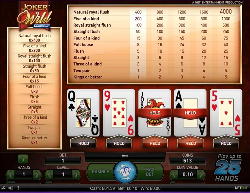 Joker Wild Double Up Slot UK Casino