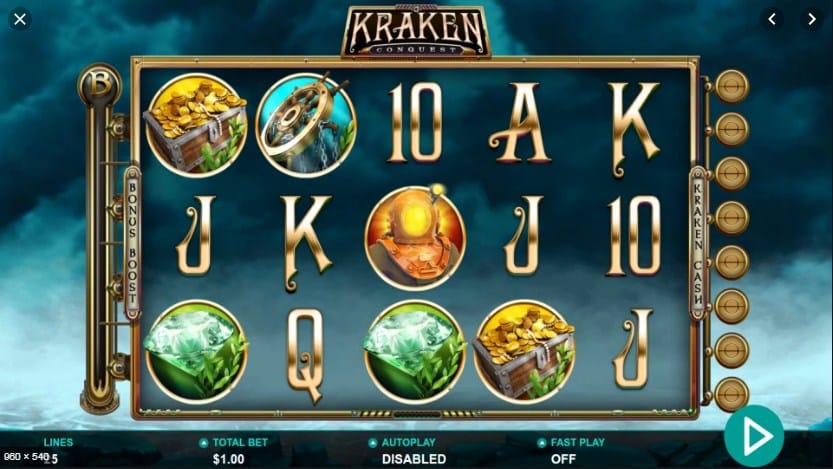 Kraken Conquest Slots Reels