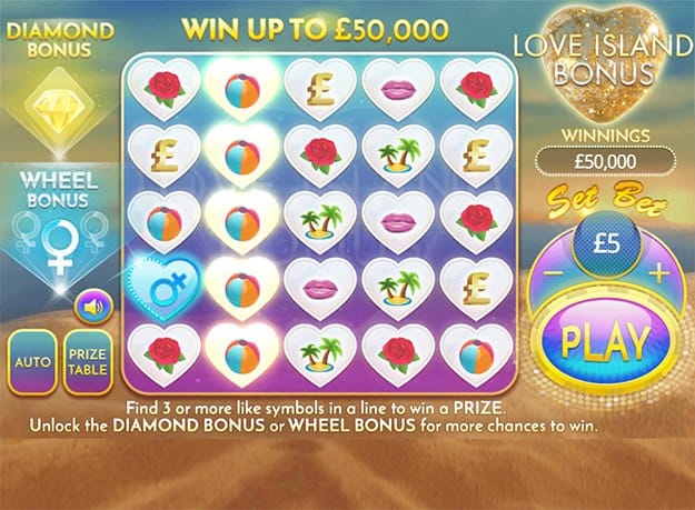 Love Island Bonus Casino Game