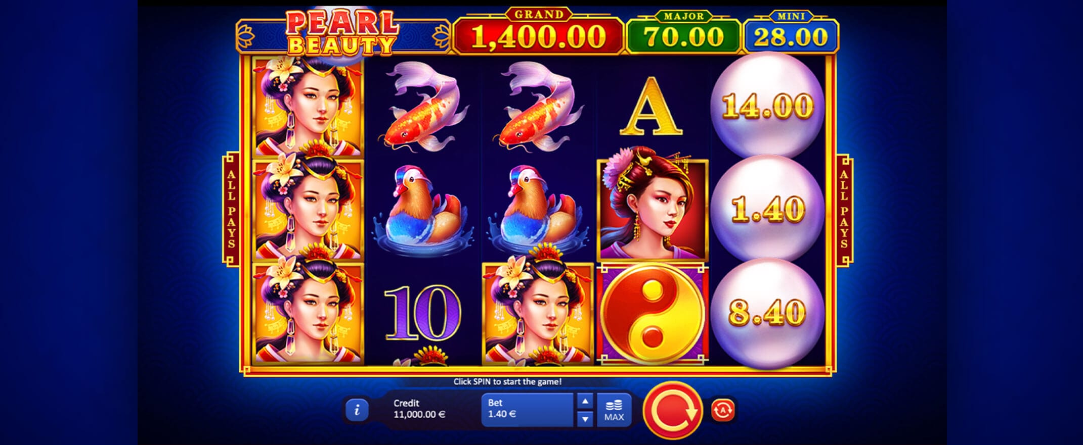 Pearl Beauty Hold and Win Slot Game