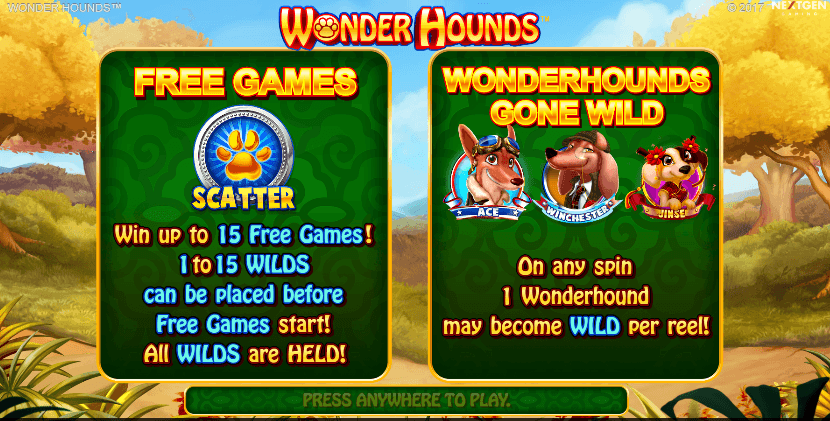 Wonder Hounds Slot Bonus Features