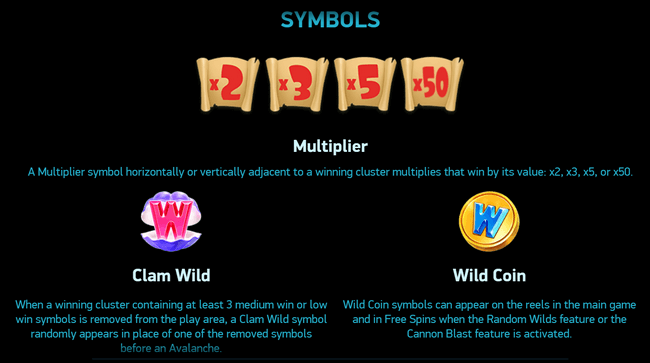 Reef Raider Slot Symbols