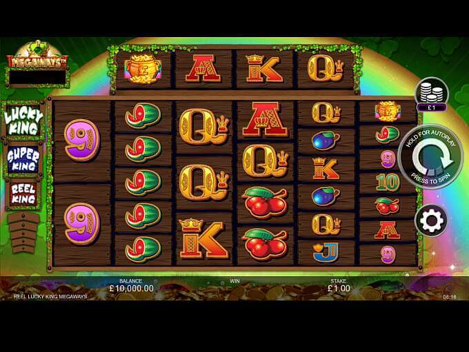 Reel Lucky King Megaways Slot Gameplay