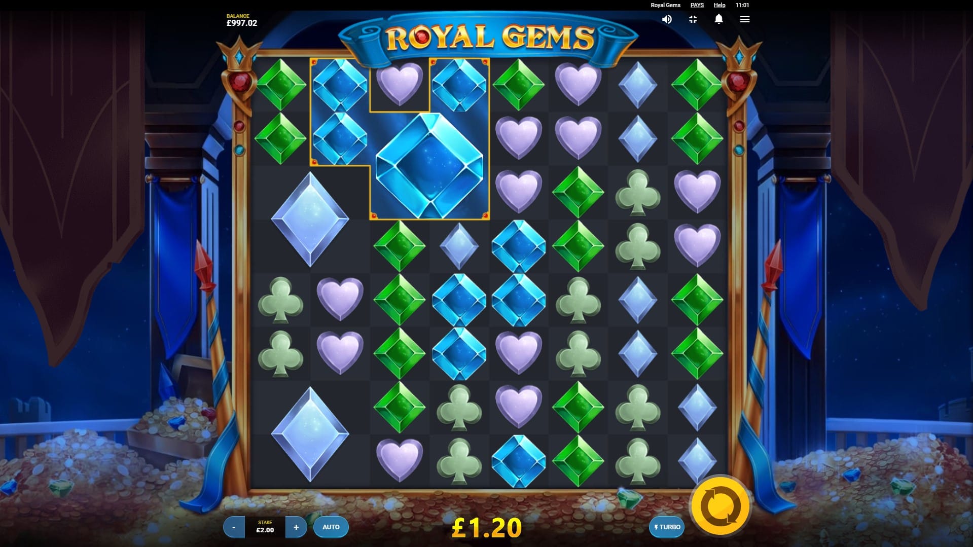 Royal Gems Slot Gameplay