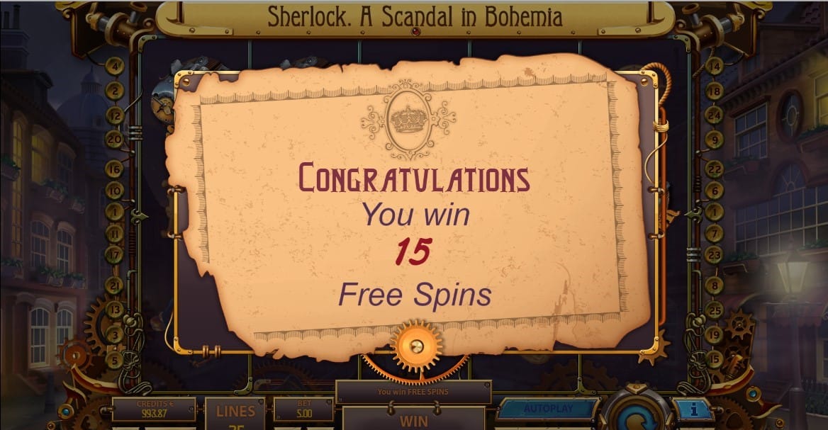 Sherlock: A Scandal in Bohemia Slots Reels