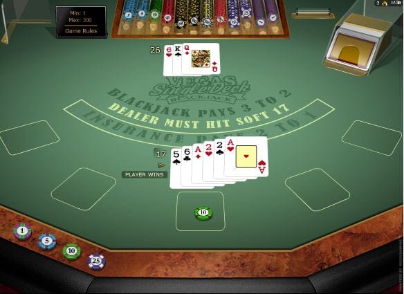 Vegas Single Deck Blackjack Game