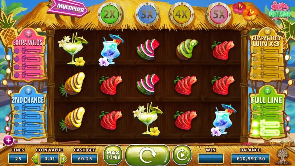 Spina Colada slots uk