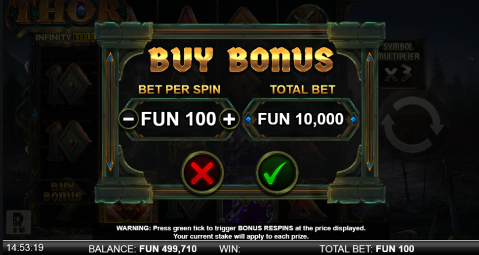 Thor Infinity Reels Slot Wins