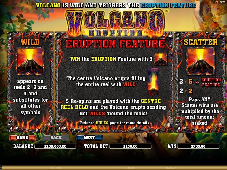 Volcano Eruption slots