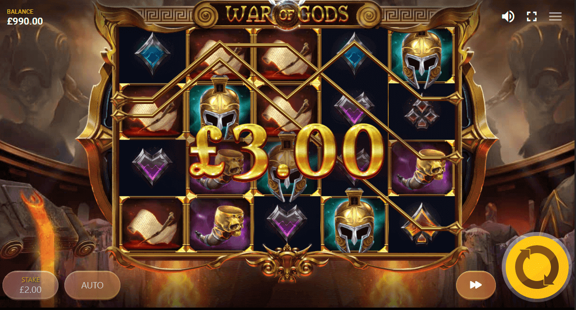 War of Gods Slot Wins