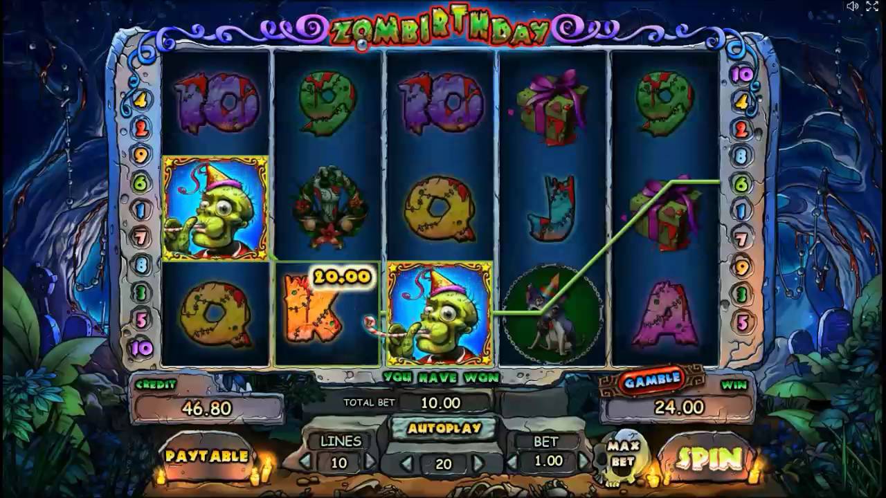 Zombirthday Slots Mega Reel