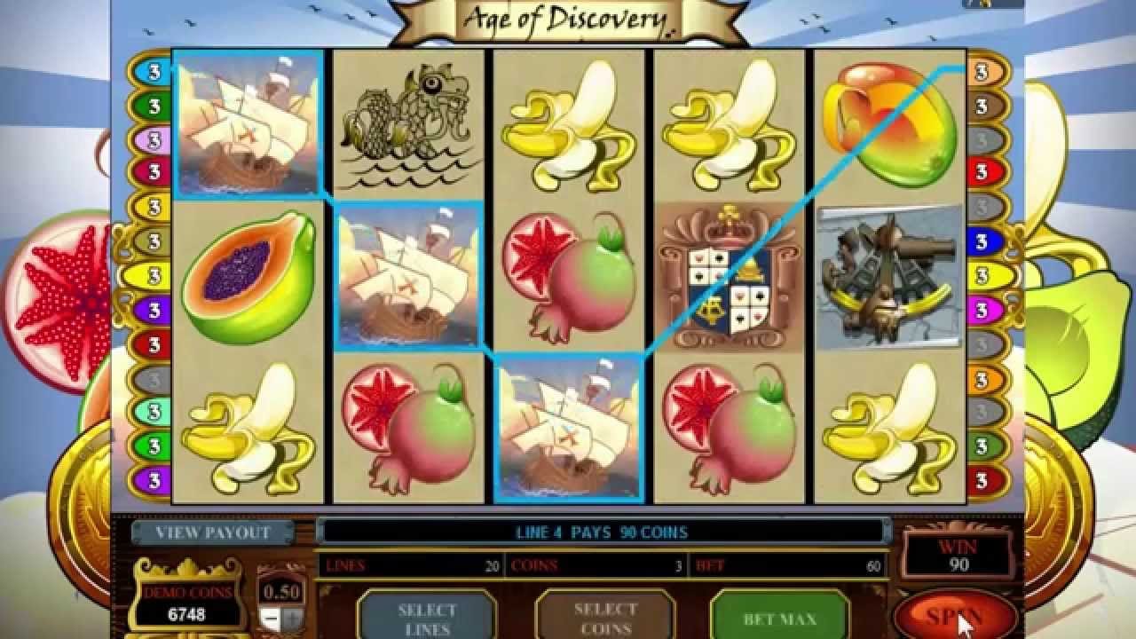 Gameplay from Age of Discovery slot