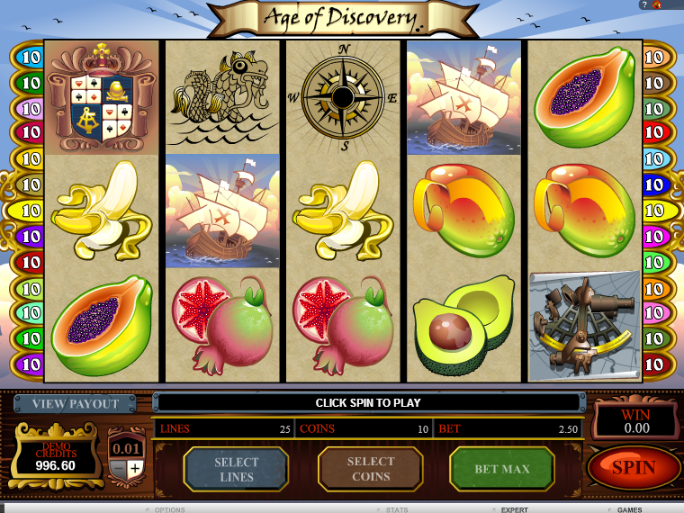 Age of Discovery slot screenshot