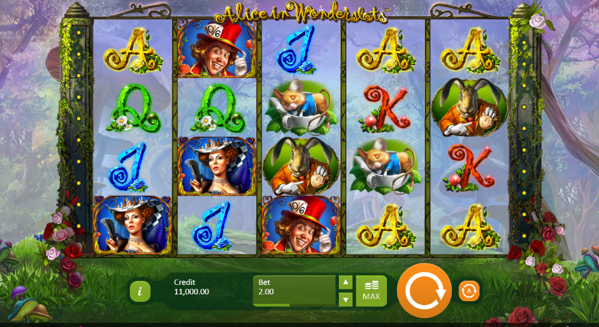 alice in wonderslots gameplay