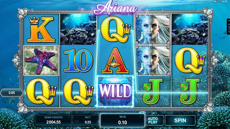 Screenshot from Ariana slot game