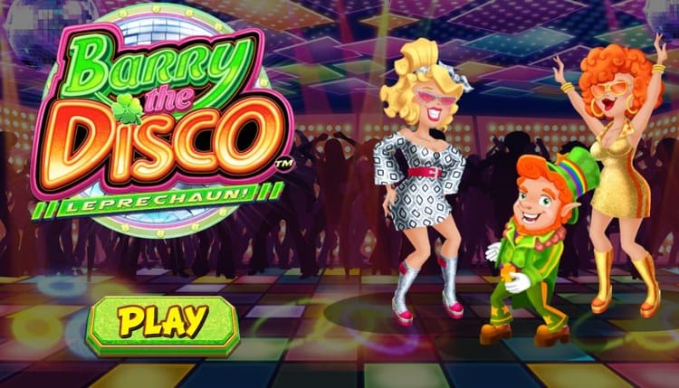 Barry the Disco Leprechaun logo slot