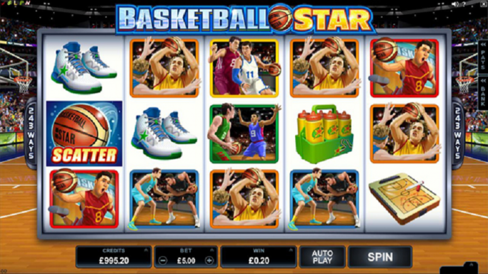 Gameplay from Basketball Star slot