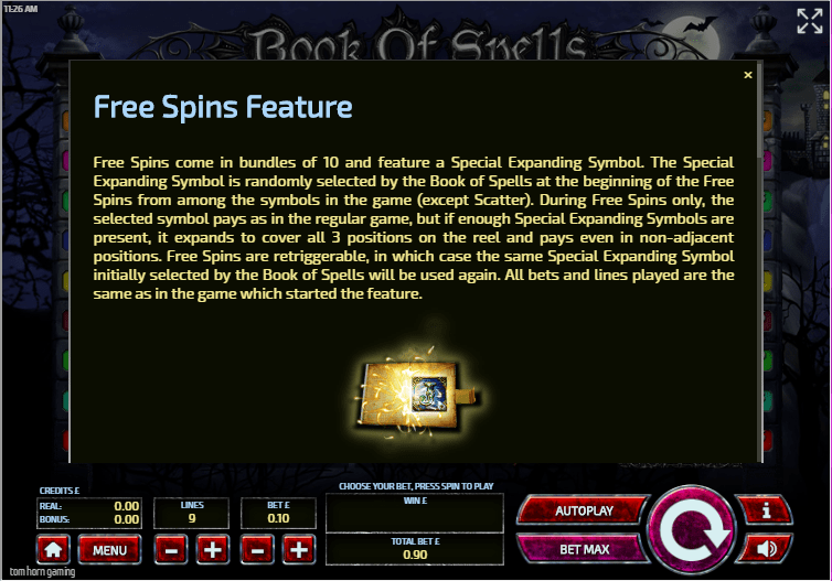 Book Of Spells Free Spins