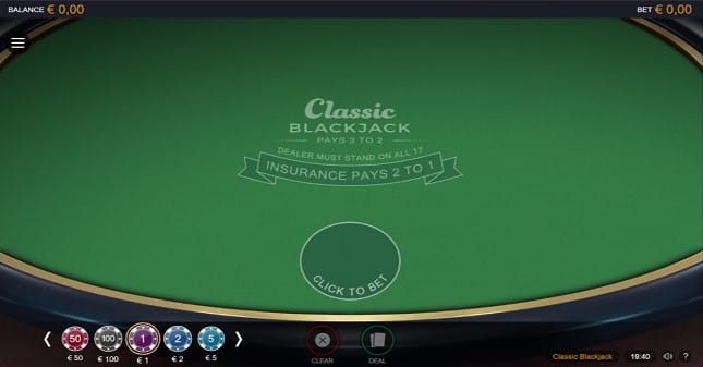 Classic Blackjack Casino Game