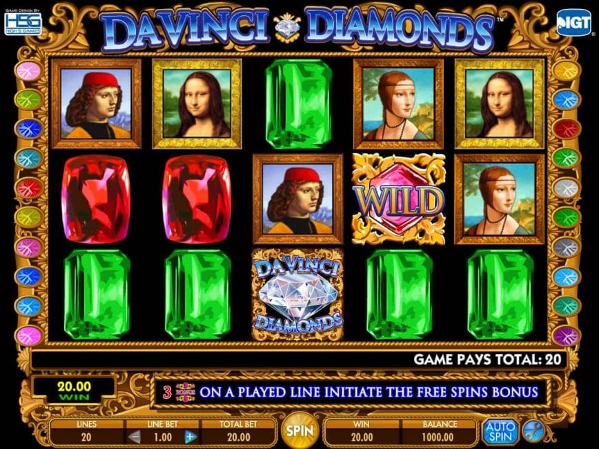 Da Vinci Diamonds Slot Win