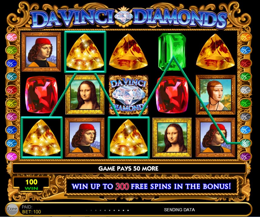 Da Vinci Diamonds Slot Gameplay