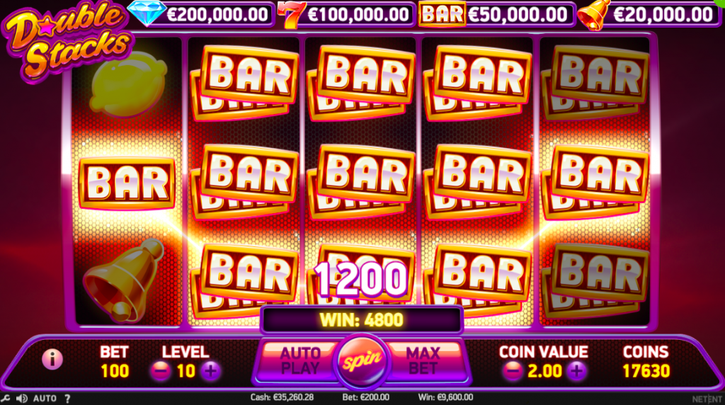 Double Stacks Slot Big Win