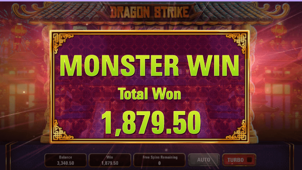 Dragon Strike Slot Big Win
