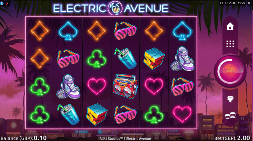 Electric Avenue Slots Game