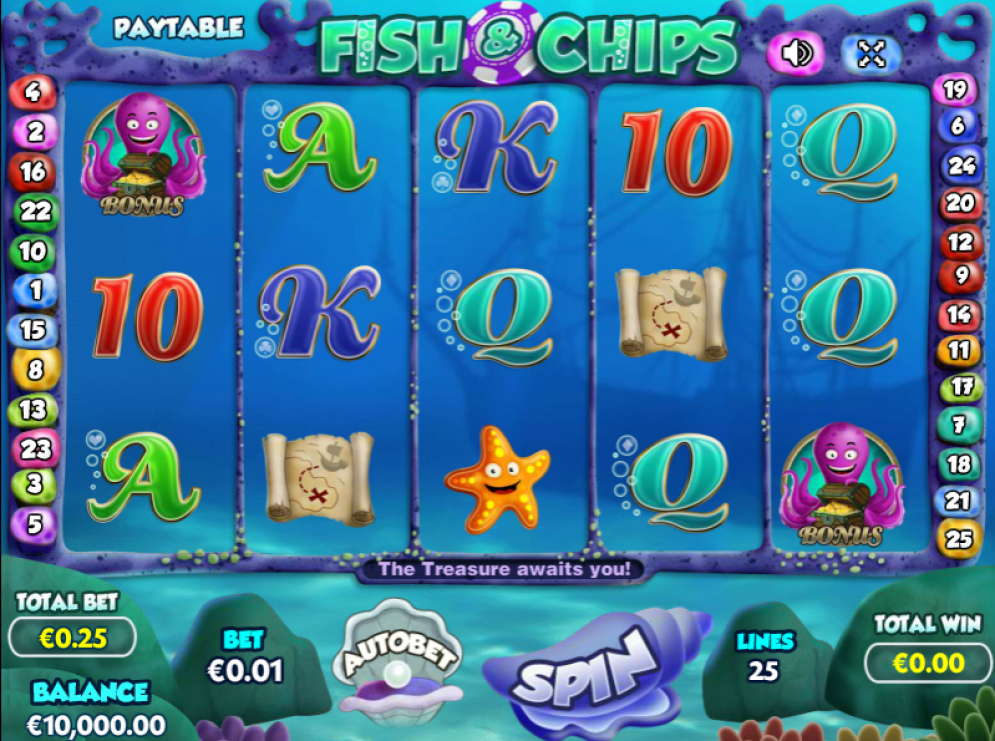 Fish and Chips Slot Gameplay