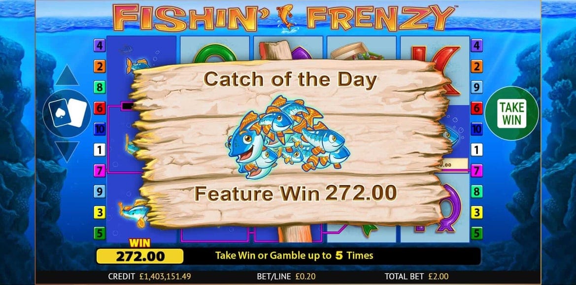 Fishin' Frenzy Slot Bonus