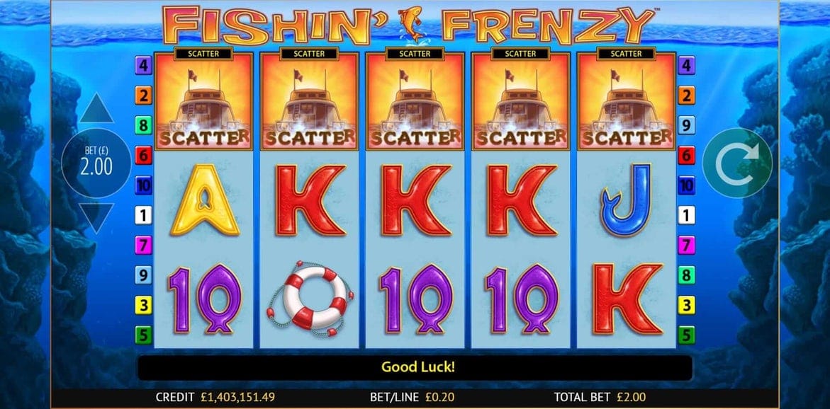 Fishin' Frenzy Slots UK