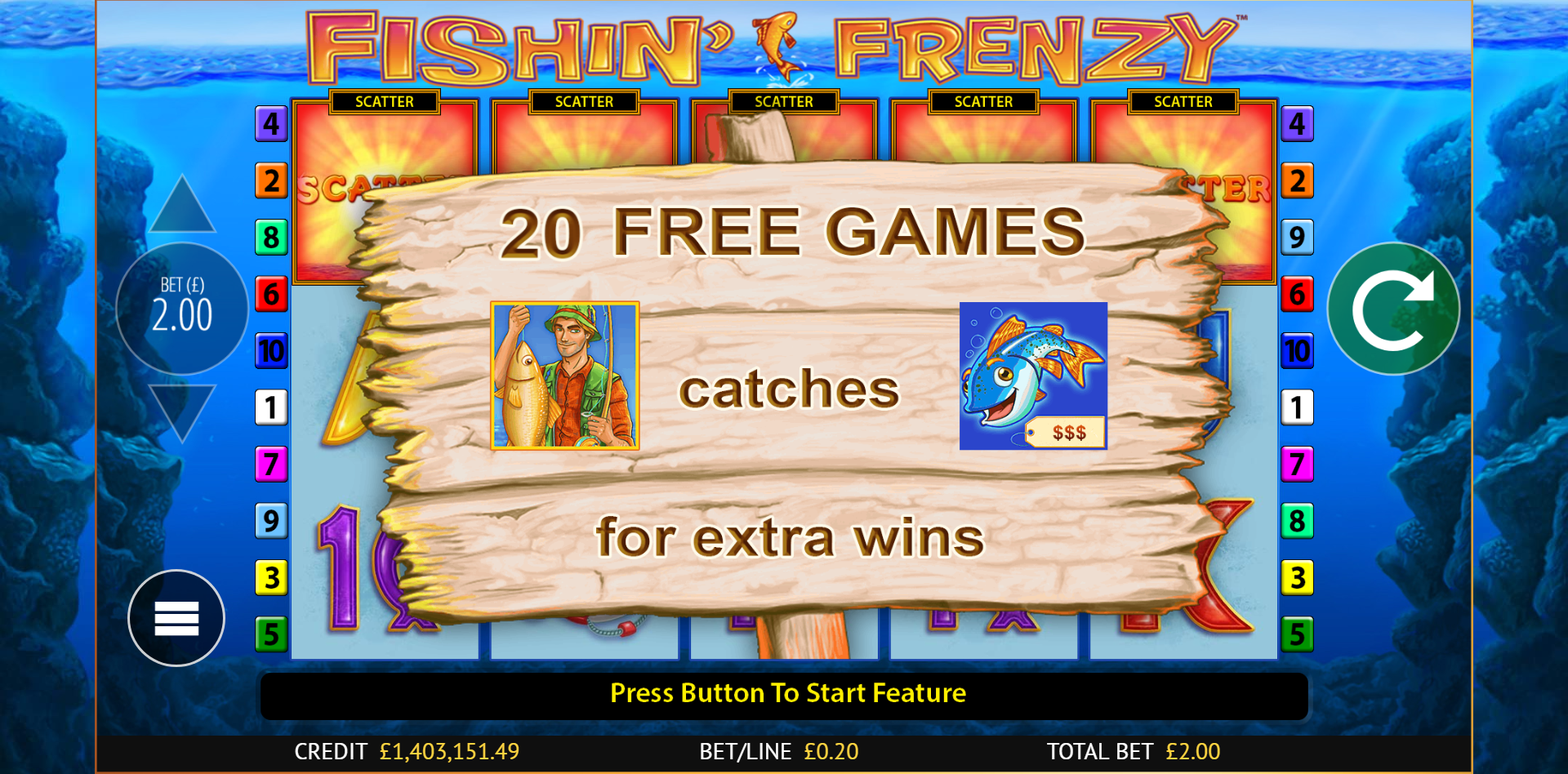 Fishin' Frenzy Slot Free Bonus