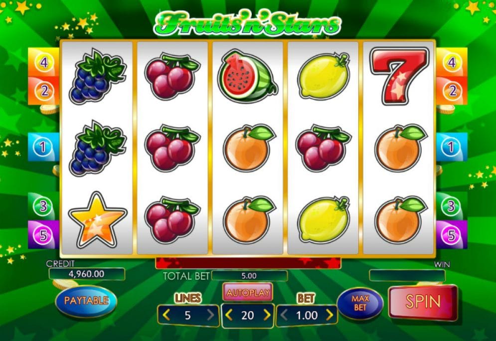 Fruits'N'Stars Slot Mega Reel Gameplay