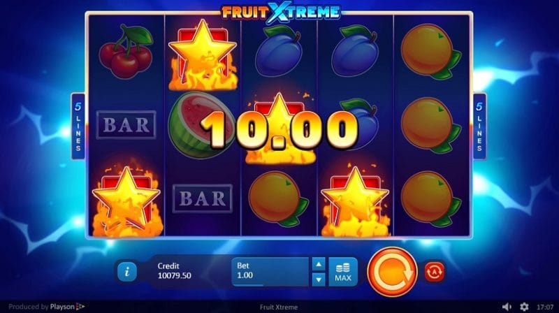 Fruit Xtreme: 5 Lines Game Win