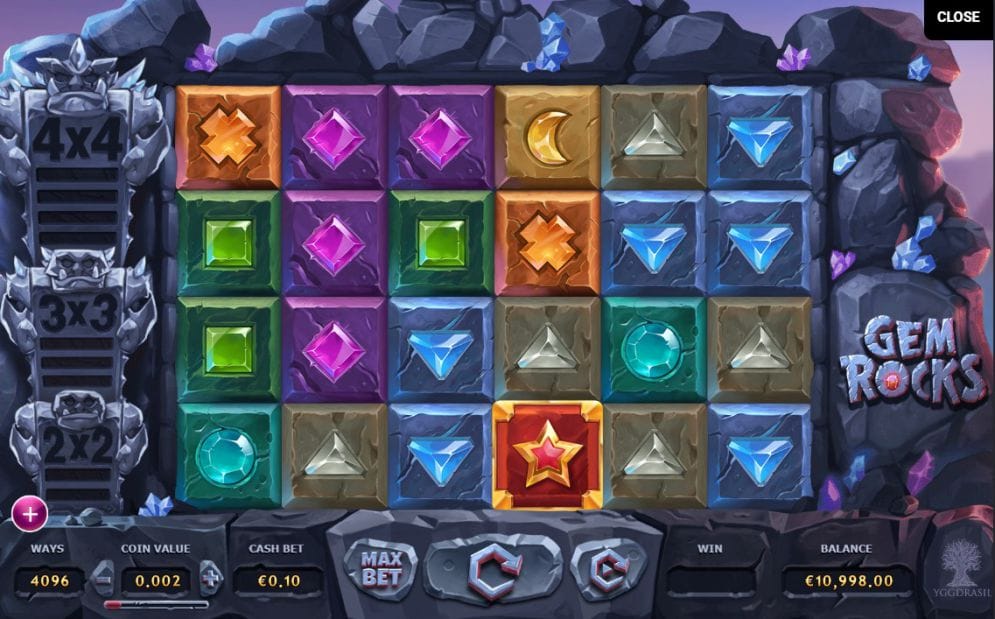 Gem Rocks Slot Gameplay