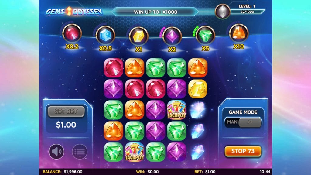 Gems Odyssey Slot Gameplay