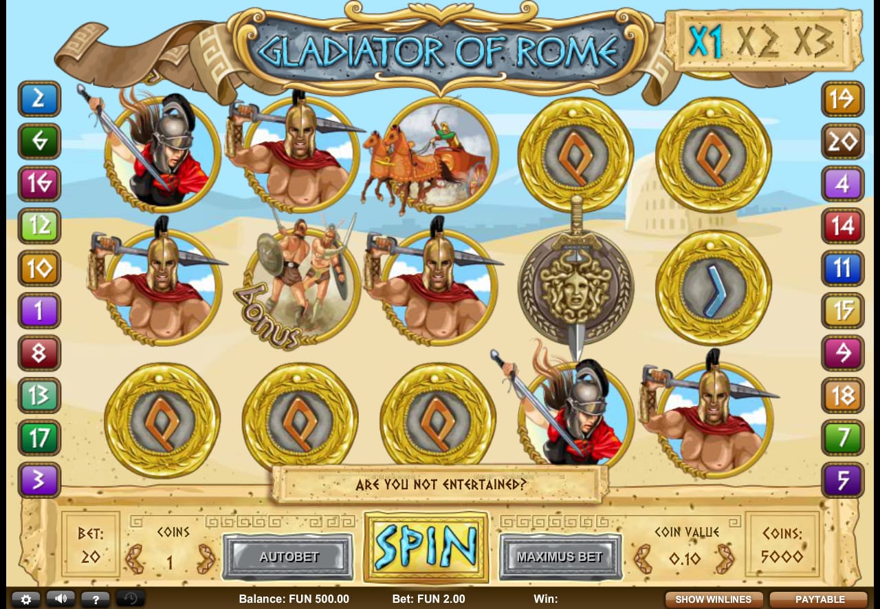 Gladiator or Rome Slot Gameplay