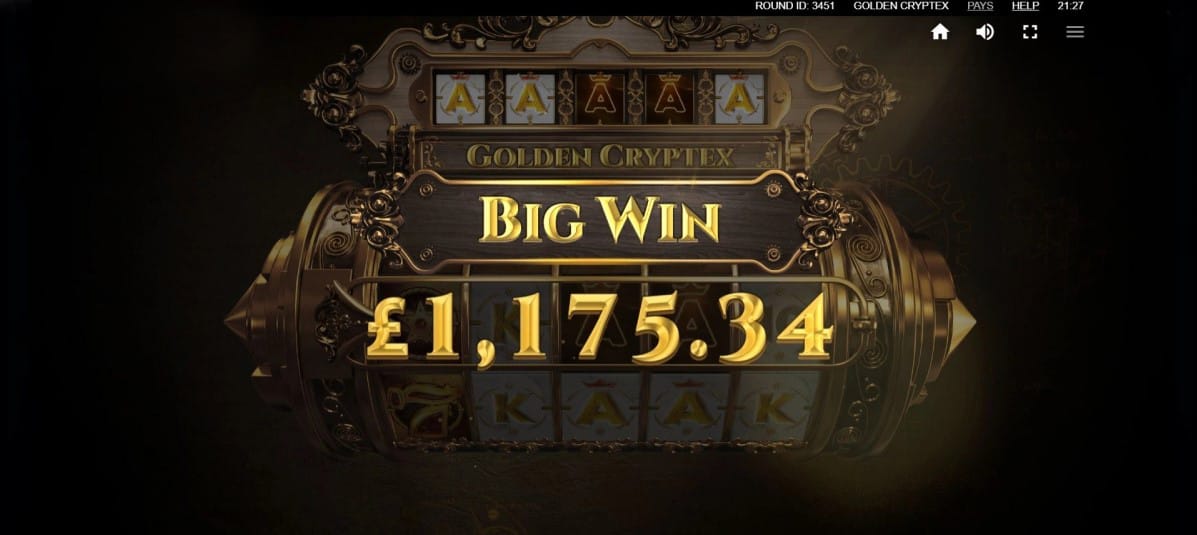 Golden Cryptex Slot Big Win