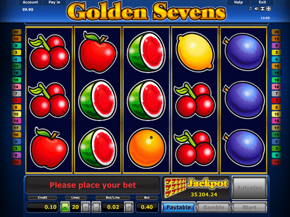 Golden 7’s Slot Game