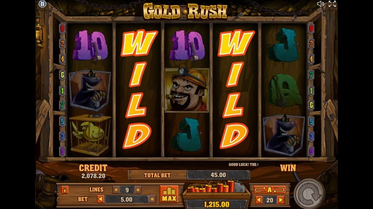 Gold Rush Free Spins Casino Gameplay