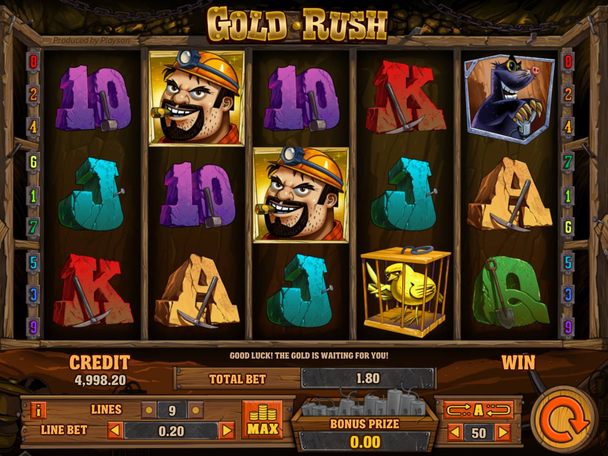 Gold Rush Slot Gameplay Mega Reel