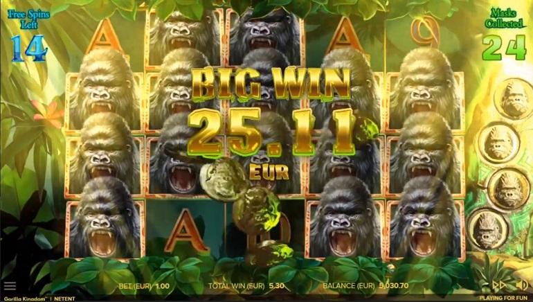 Gorilla Kingdom Slots Big WIn