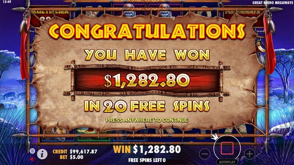 Great Rhino Megaways Slot Game