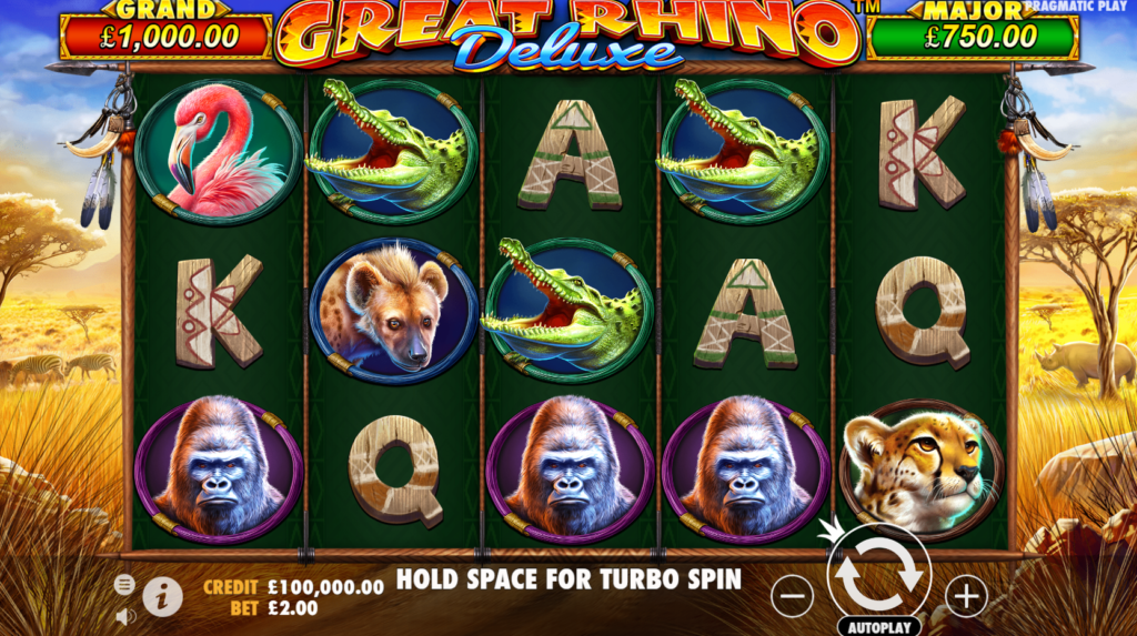Great Rhino Deluxe Slots Game