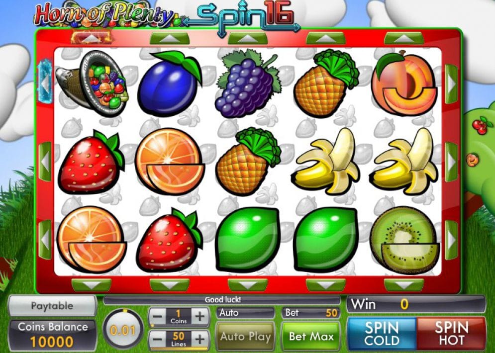 Horn of Plenty Spin 16 Casino Game